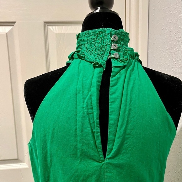 Alexia Admor ~ Green Smocked Neck Trapeze ~MOLLY DRESS $245 size 2 halter - Picture 5 of 14